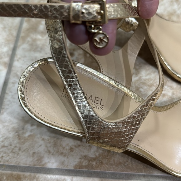 Michael by Michael Kors Two Inch Heels in Gold and Black - Picture 7 of 8